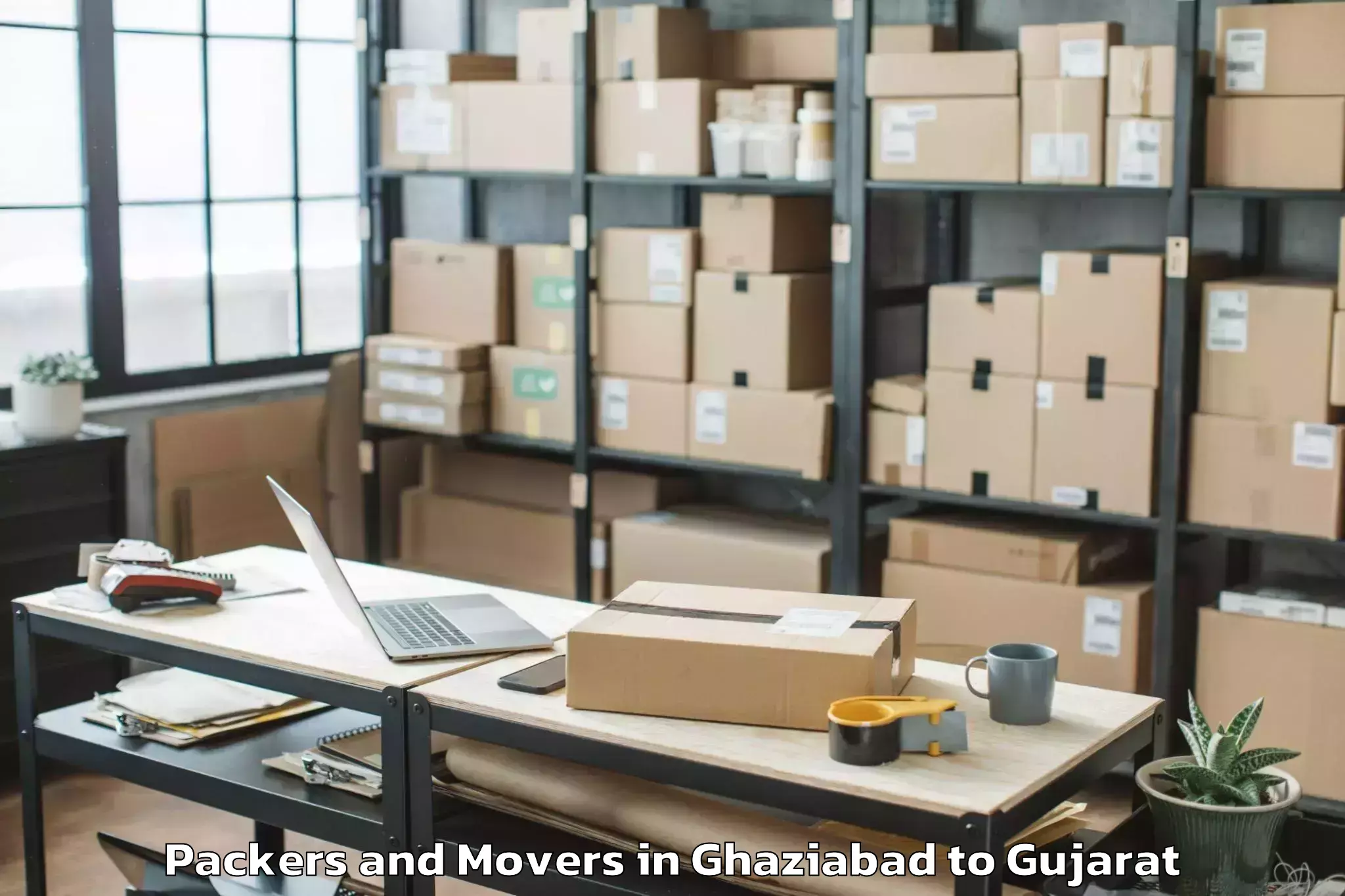 Book Ghaziabad to Jhagadia Packers And Movers